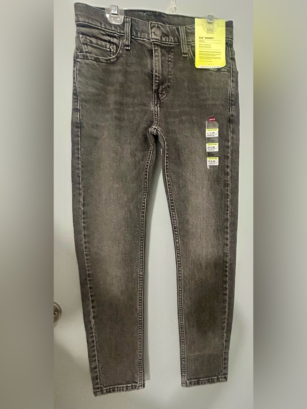 NWT Levi’s 510 Skinny Flex Eco Performance Gray Jeans Men’s 27x30